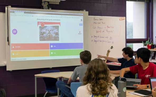 Kahoot app in use